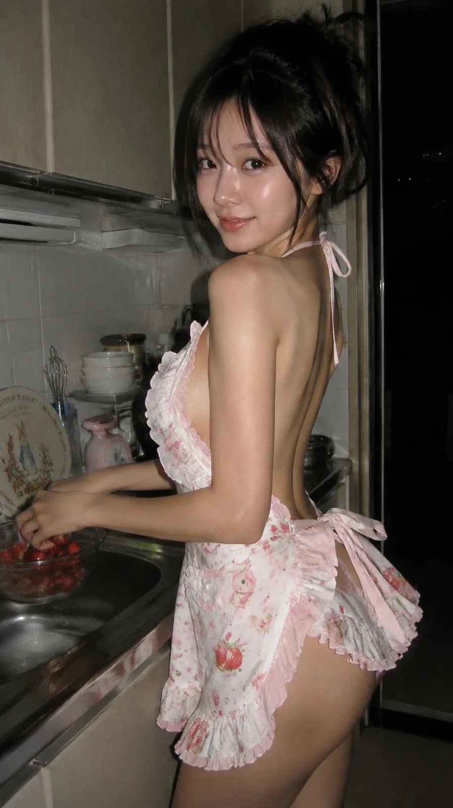 Early 2000s digicam kitchen portrait woman — Sonra