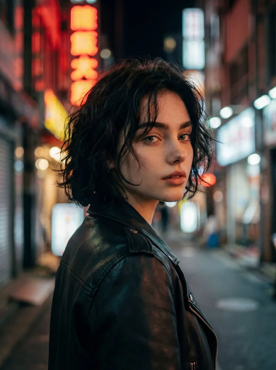 Neon night street snapshot — Sonra
