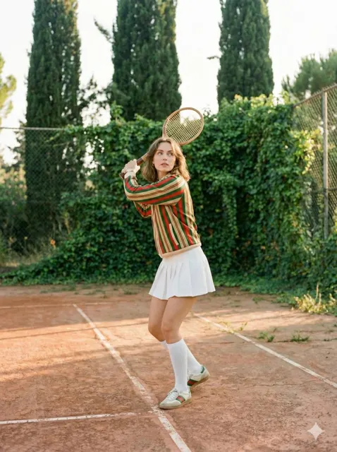 Retro film tennis summer