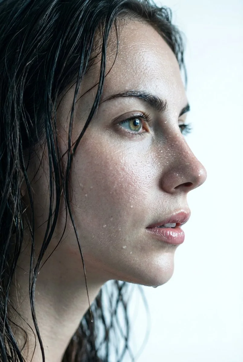Extreme profile sweat pore realism — Sonra