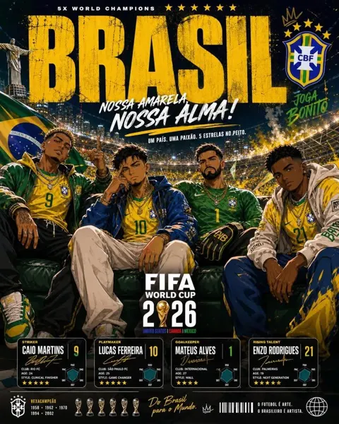 Fifa world cup 2026 anime sports poster