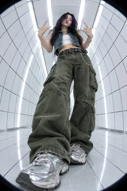 Extreme low angle fisheye y2k streetwear photo