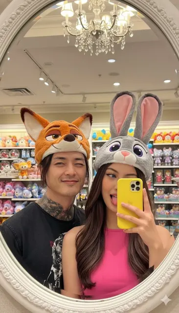 Zootopia couple sweet mirror selfie 8k