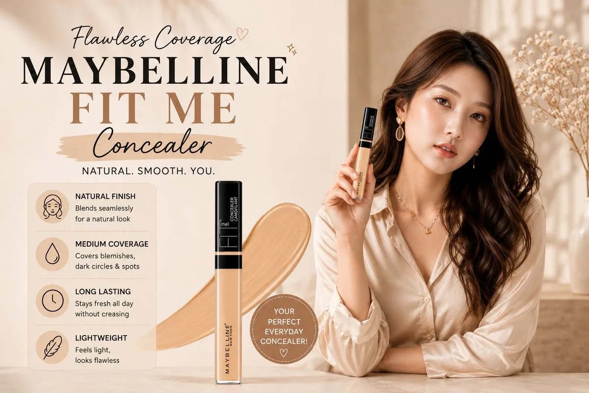 Maybelline fit me concealer luxury 4k poster — Sonra