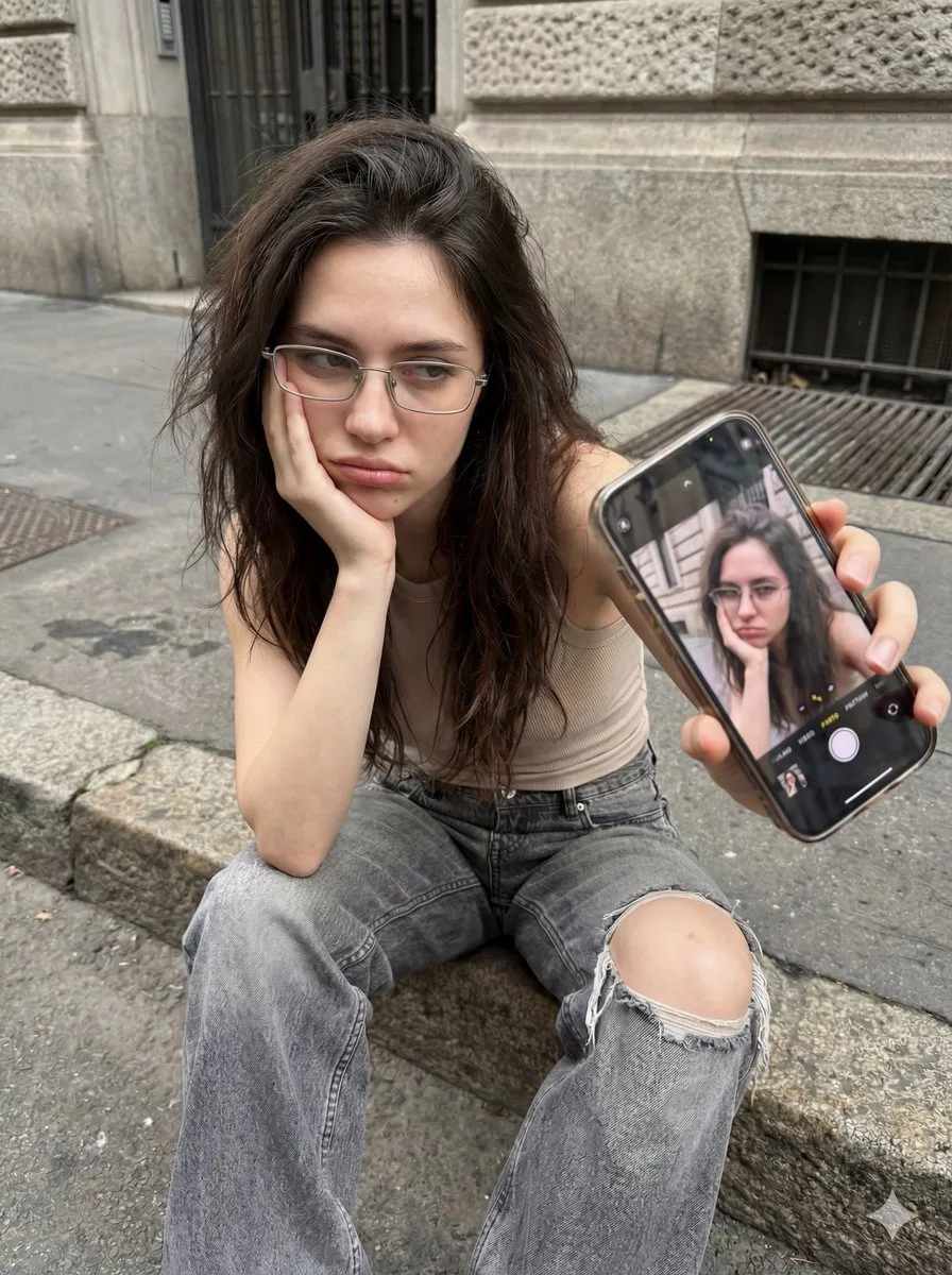 Urban girl phone pip photography — After