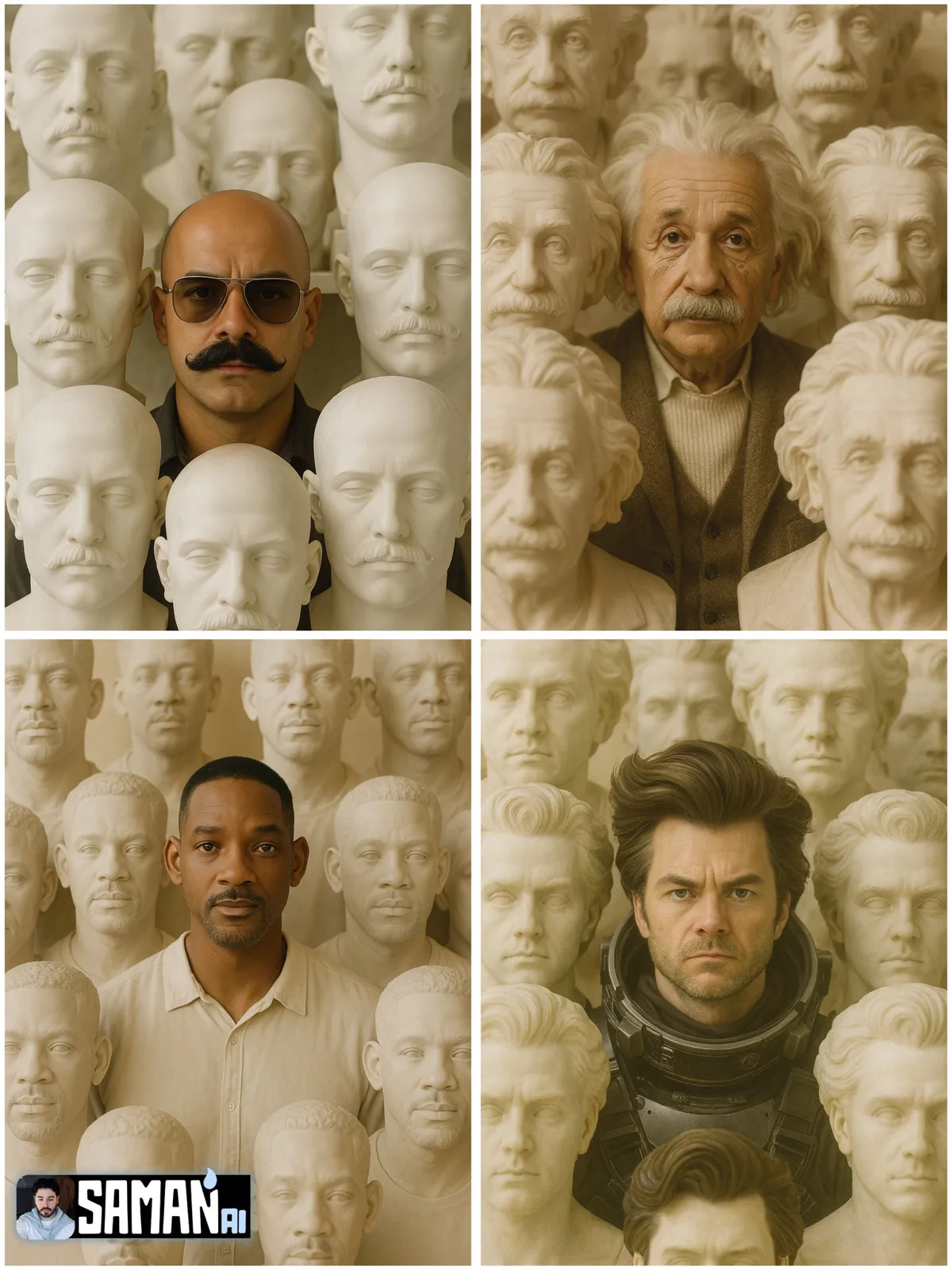 超写实肖像位于石膏中心 — Sonra
