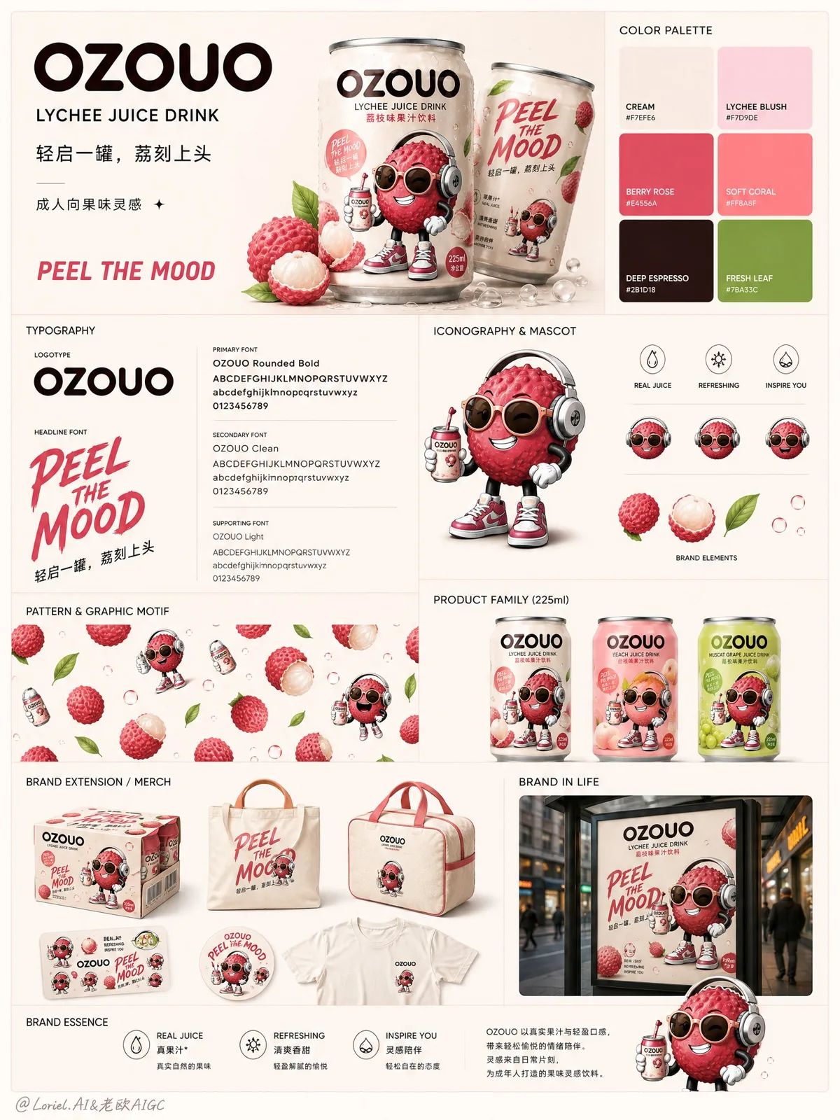 Ozouo brand identity system visual guideline — Sonra