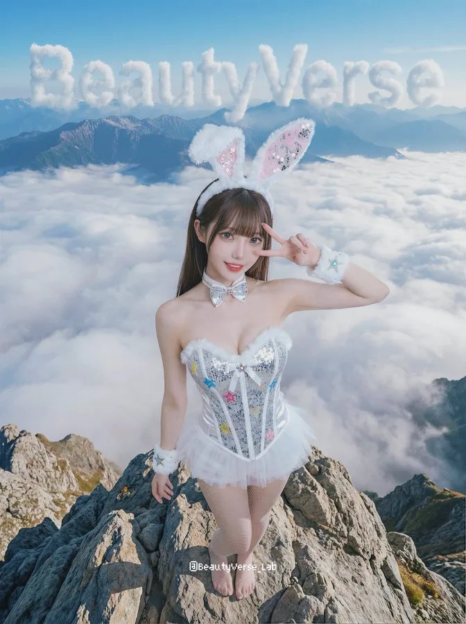 Peak babe v sign — After