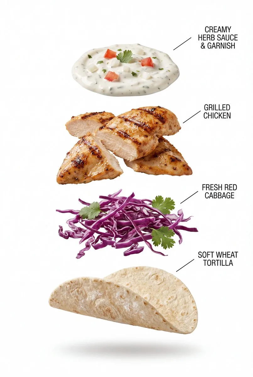 Grilled chicken taco exploded — Sonra