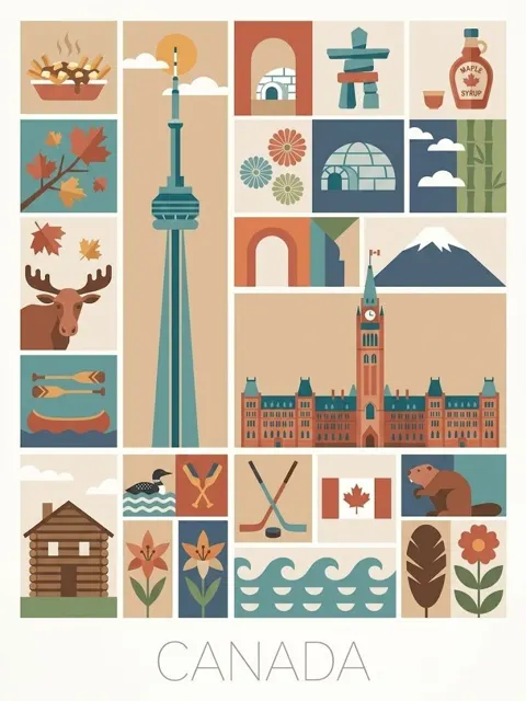 Vintage minimalist travel poster prompt