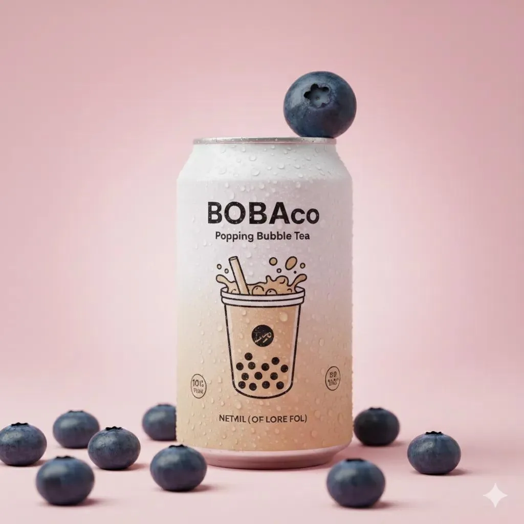 Soft pink high end bubble tea — After