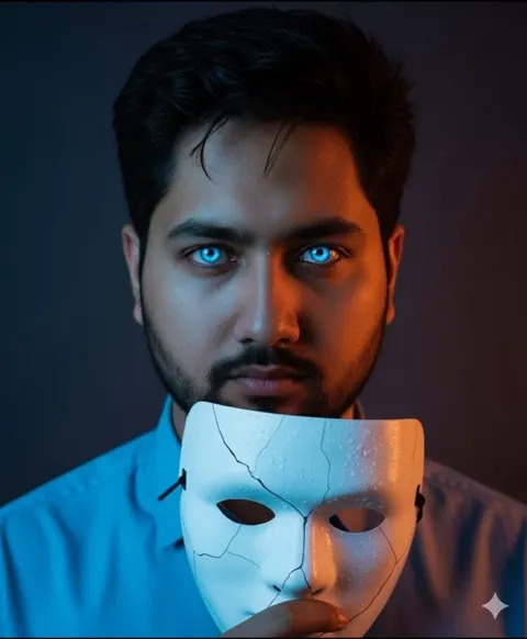 Wet cracked mask boy