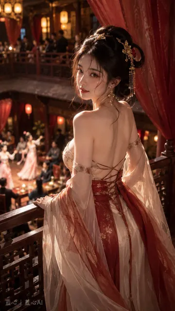 Cinnabar red gauze ancient courtesan iphone snapshot