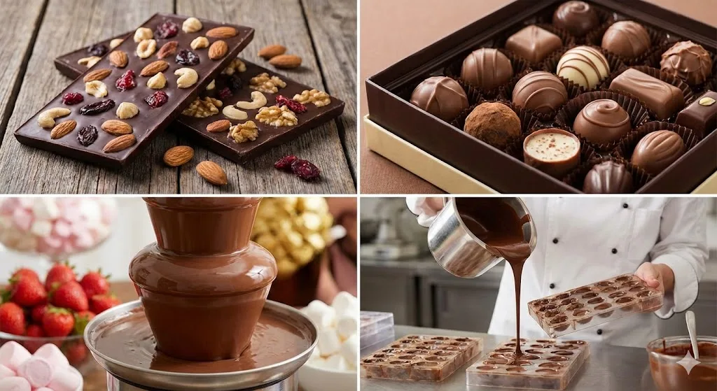 Luxury handmade chocolate quad photography — After