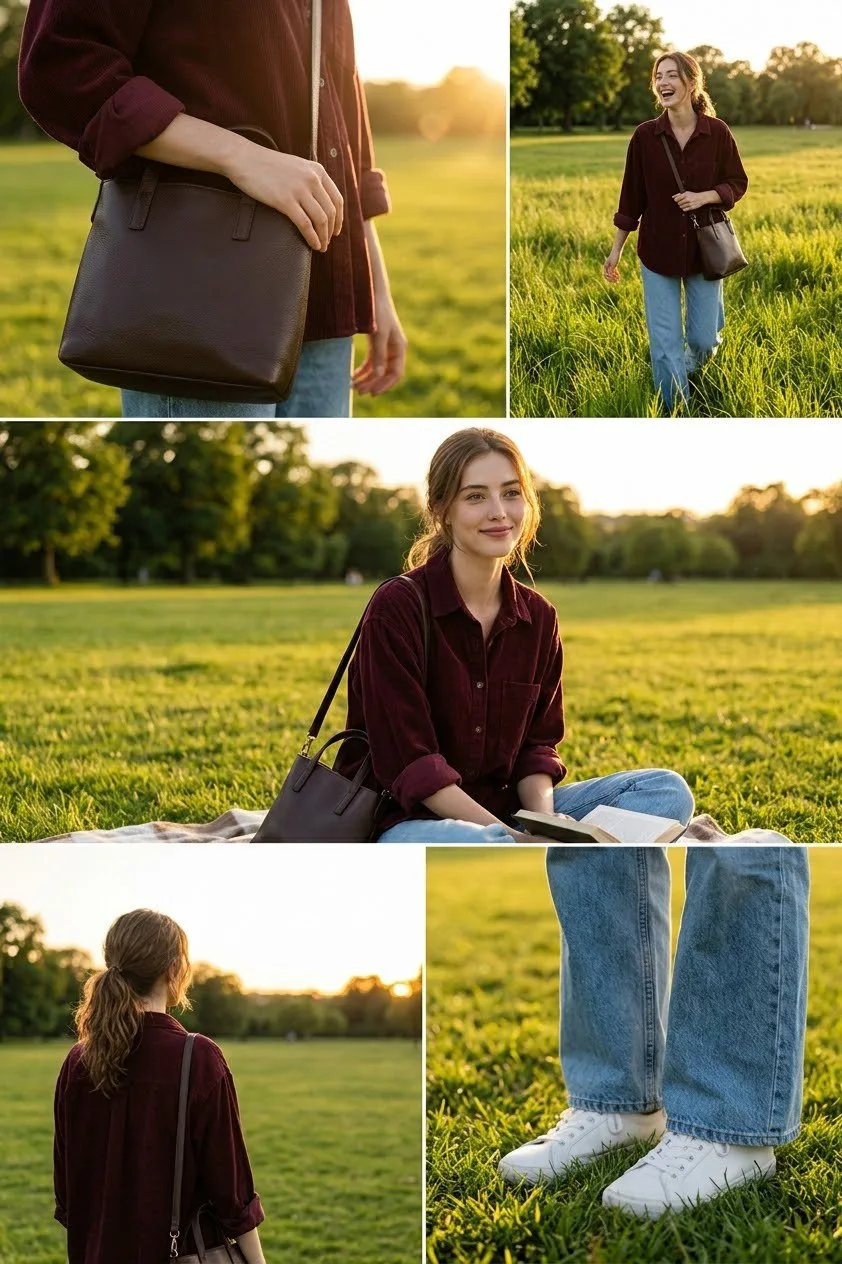 Ultra realistic lifestyle fashion collage korean vibe — After