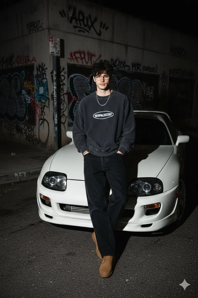 Midnight jdm streetwear flash — Sonra