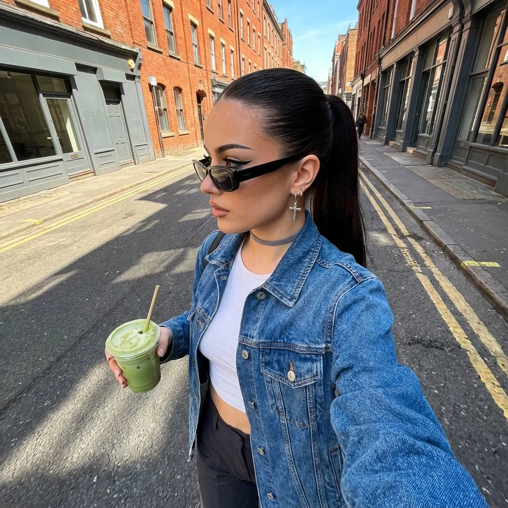 Urban matcha fashion girl — After