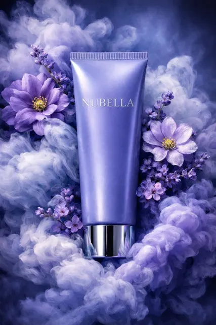 Dreamy blue purple nubella skincare