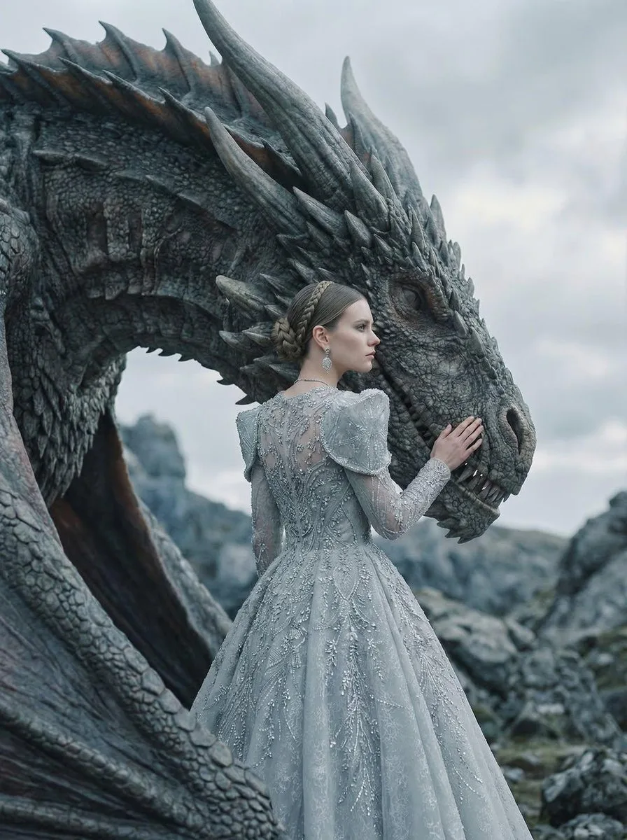Ice gray couture dragon queen intimacy — Sonra