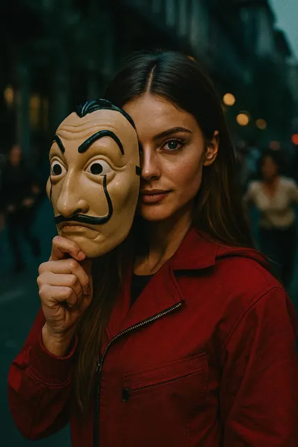Cinematic AI Portrait with La Casa de Papel Mask