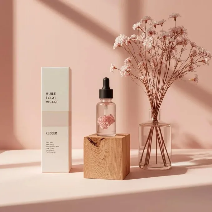 Soft pink minimal skincare — Sonra
