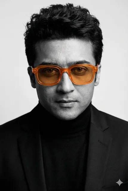 Black white minimalist orange impact