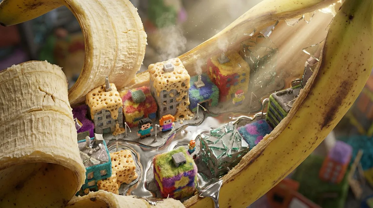 Banana peel cheese city — Sonra