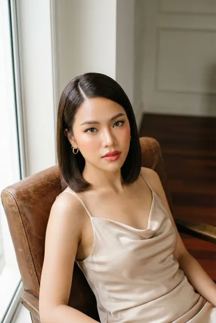 Thai red carpet vintage chair editorial