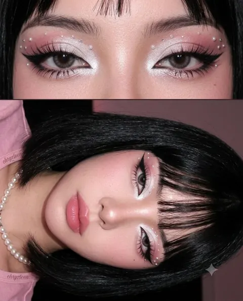 Bratz makeup y2k diptych portrait