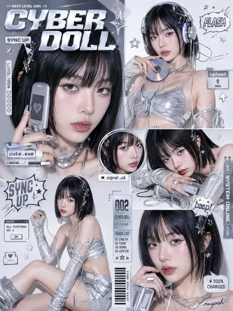 Y2k japanese fashion magazine poster collage
