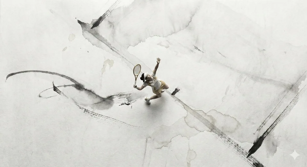 Top down miniature athlete canvas — After