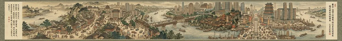 Modern city qingming scroll — After