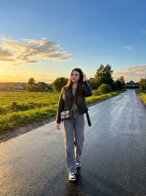 Golden hour rainy country walk