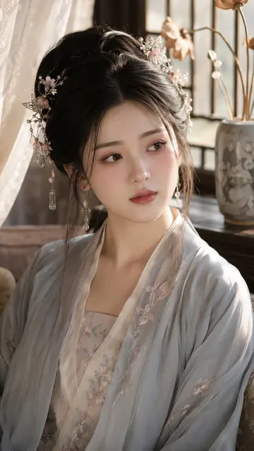 Ancient style soft makeup jiangnan noblewoman portrait
