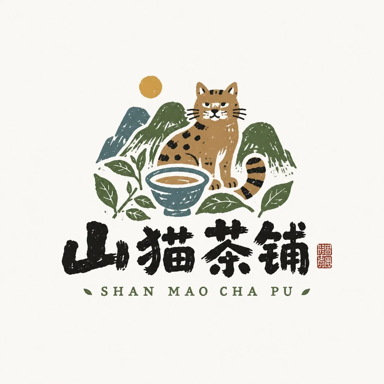 Naive folk art chinese brand logo design — After