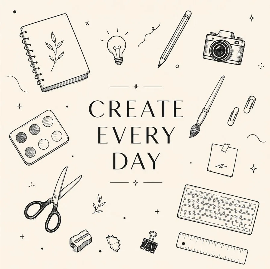 Minimal editorial creativity wall poster — After