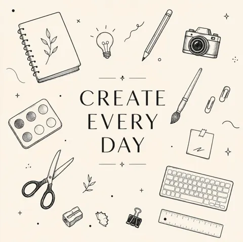 Minimal editorial creativity wall poster