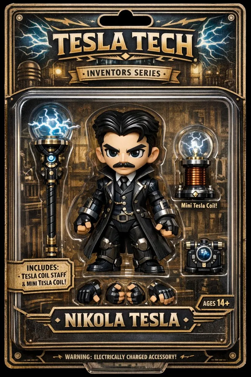 Tesla retro future toy — After