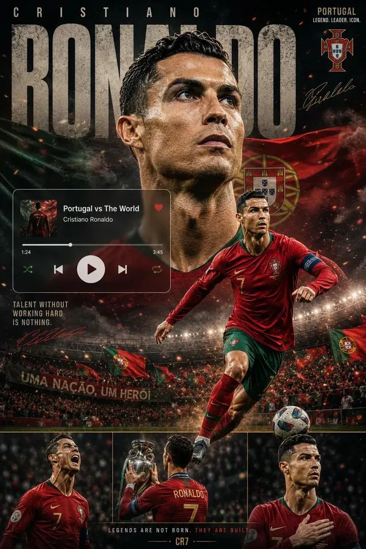 Premium football legend poster wallpaper sports editorial — After