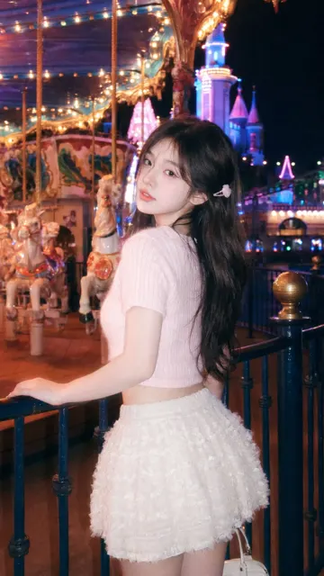 Night amusement park ccd dreamy portrait