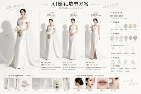 Ai wedding styling board design prompt