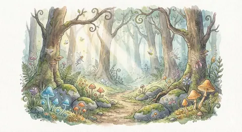 Morning glow magic forest secret