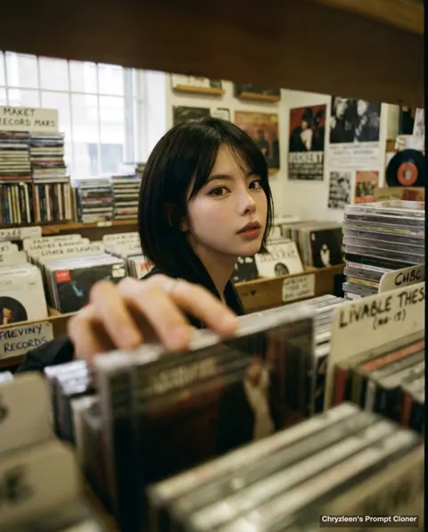 Record store candid pentax k1000 film photography