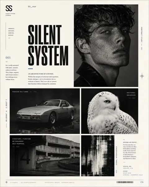 Avant garde graphic design poster layout