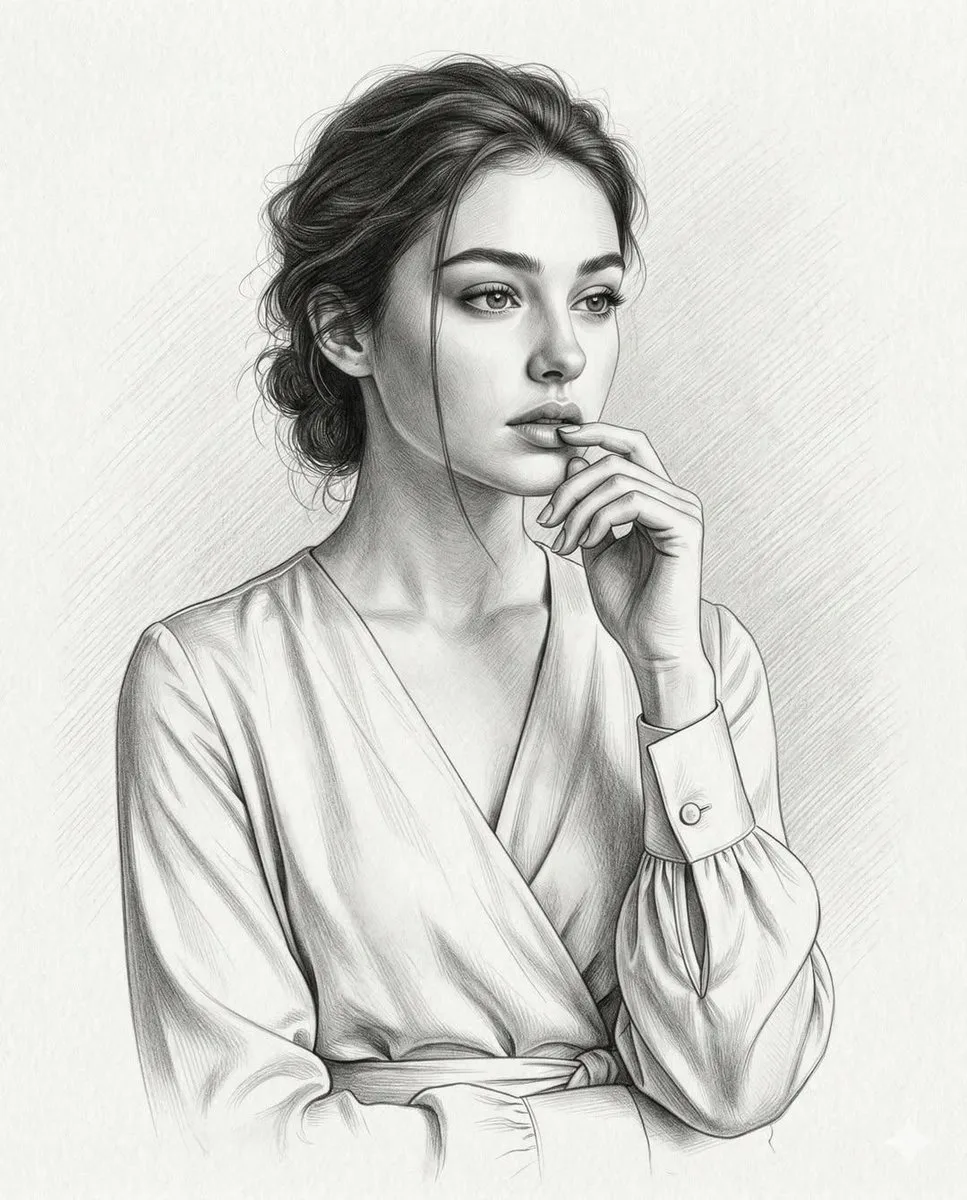 Ultra realistic graphite portrait — Sonra