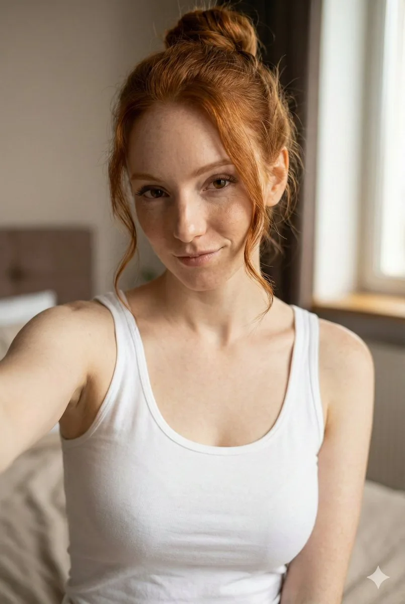 Morning cozy flirty selfie — After