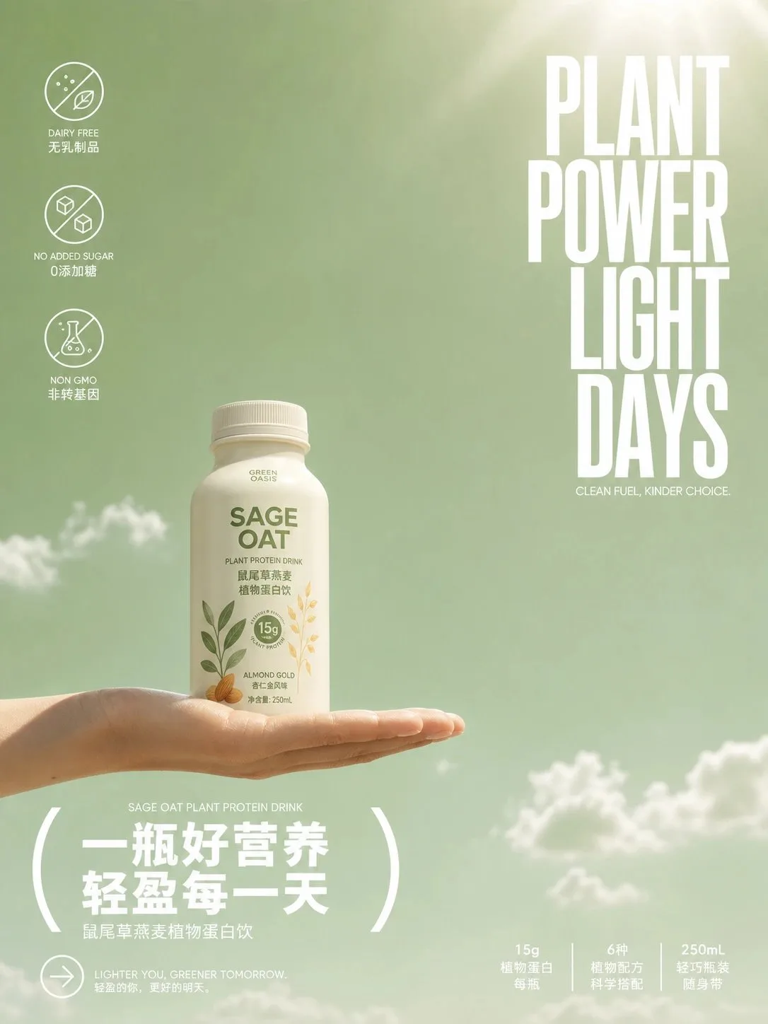 Minimalist hand held summer fruit tea ad visual — Sonra