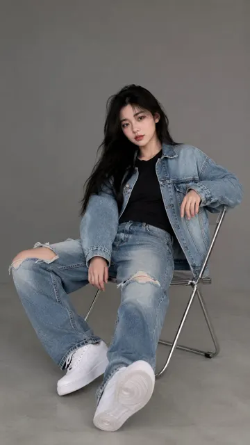 Ultra realistic modern streetwear fashion portrait