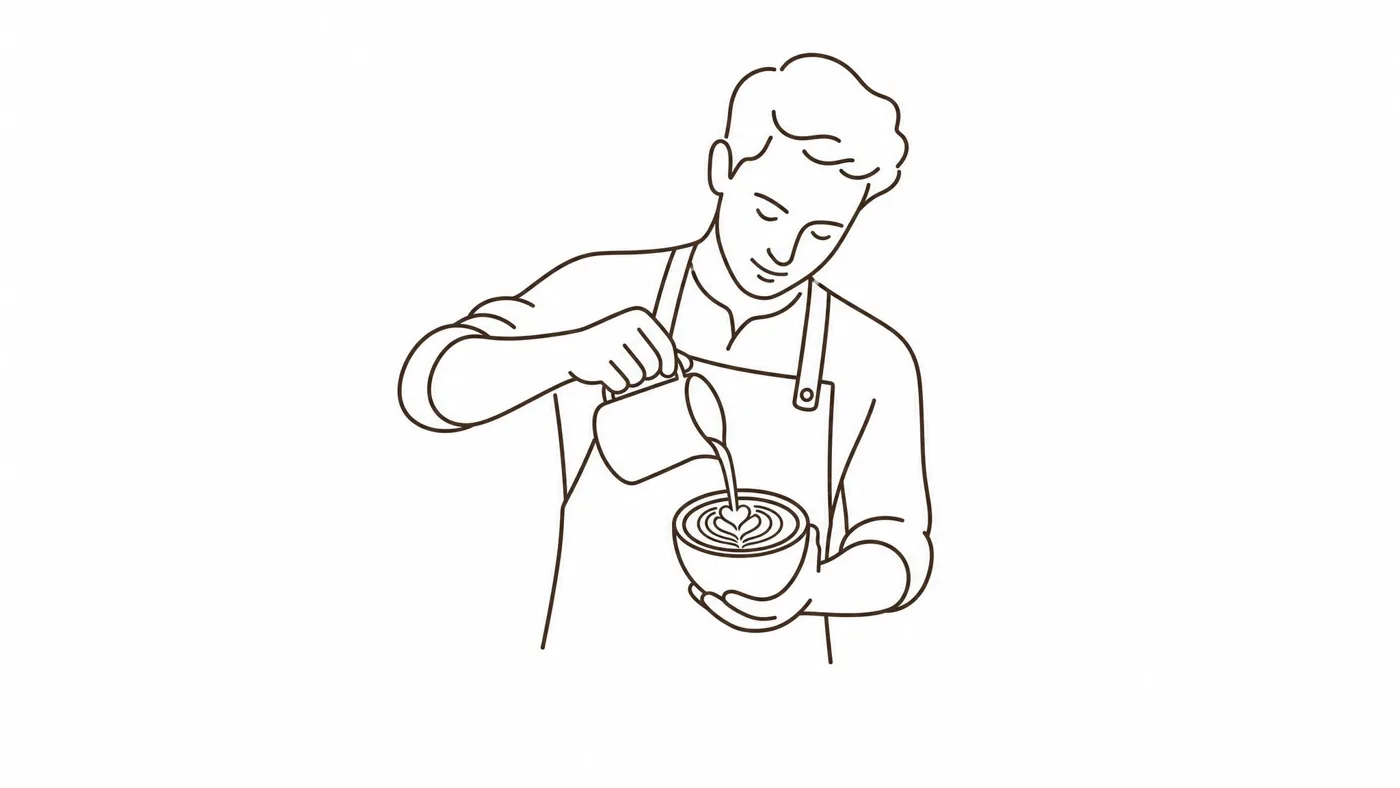 Premium monoline illustration style — Sonra