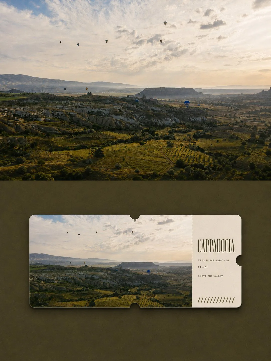 Travel souvenir ticket poster design — Sonra
